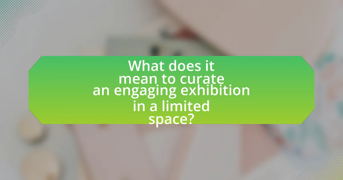 What does it mean to curate an engaging exhibition in a limited space?